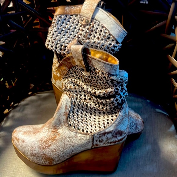 Bed Stu Ostend Womens Leather Boots 7 $245 Unique - Picture 1 of 2